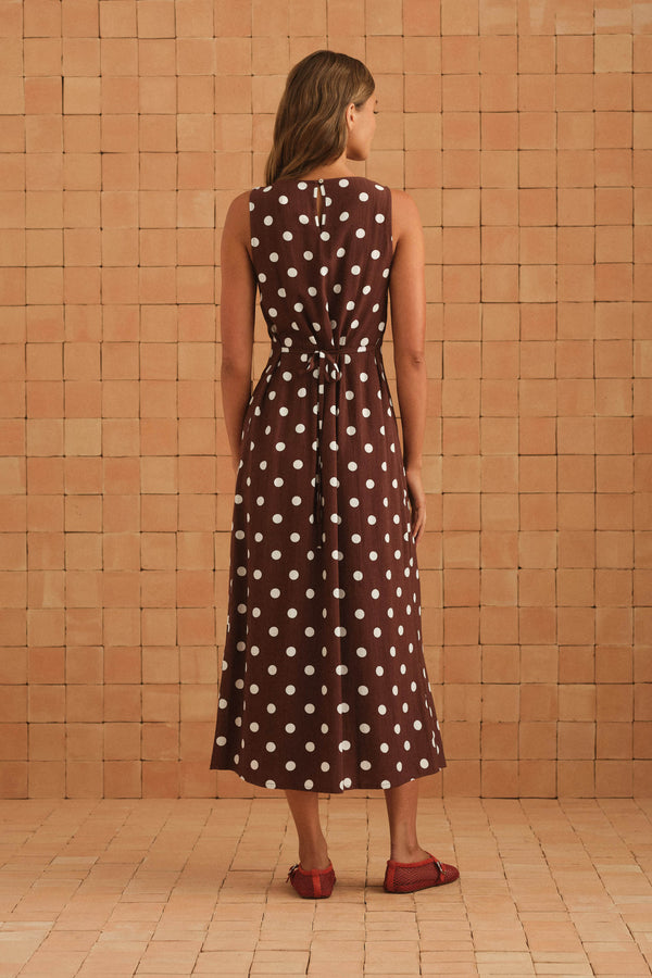 Candy Midi Dress In Cookies and Cream