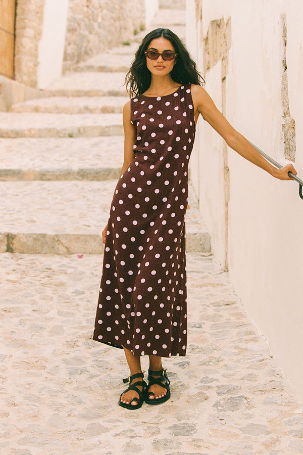 Candy Midi Dress In Cookies and Cream