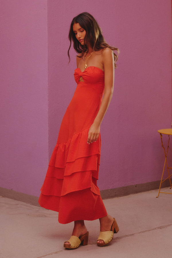 Cha Cha Dress In Rhubarb
