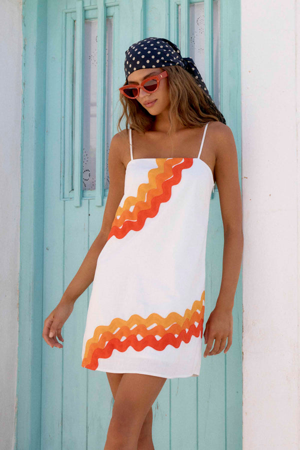 Clara Dress In Sunburst Ric Rac