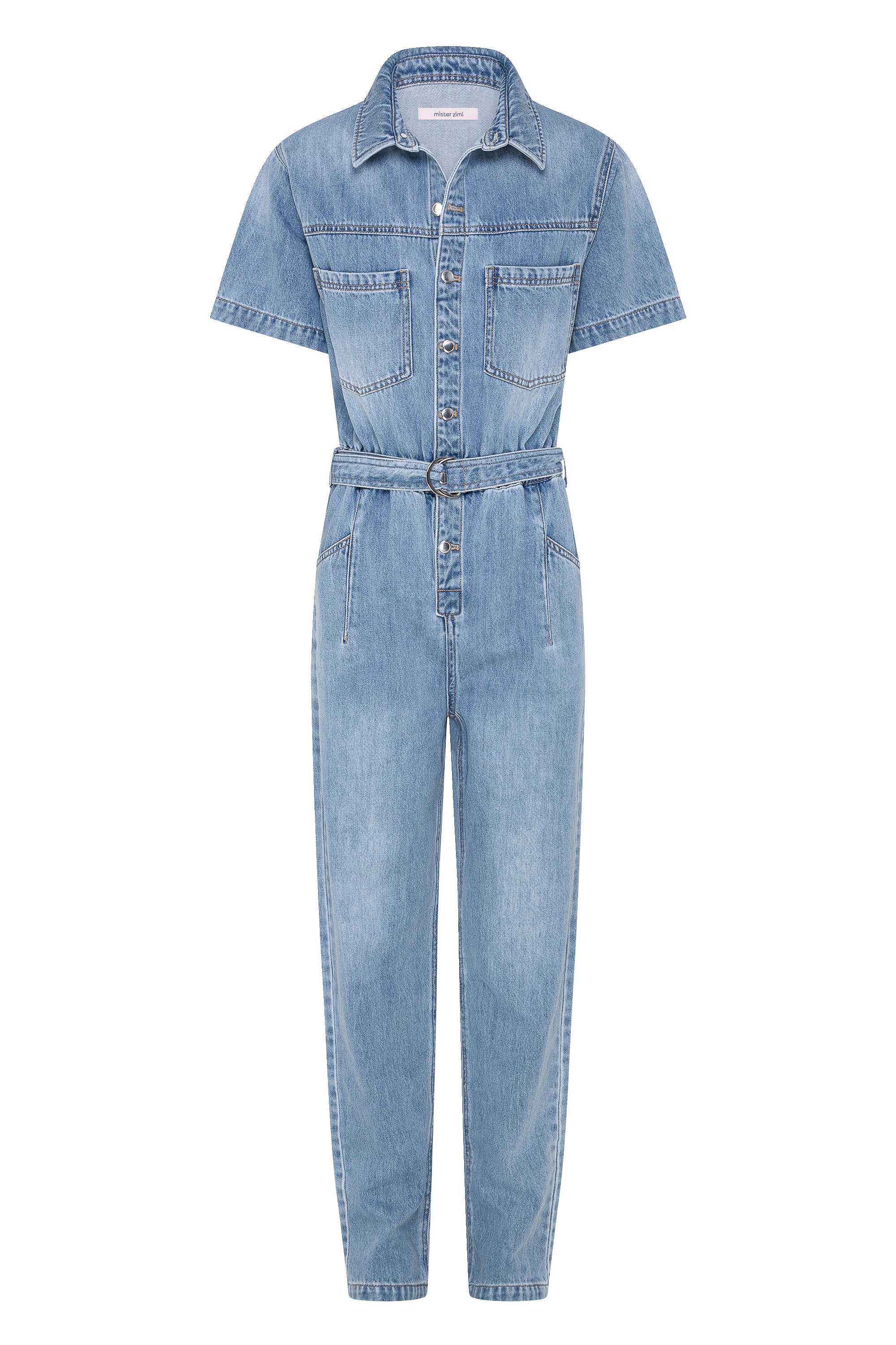 Denim Boiler Suit In Dusty Blue – Mister Zimi