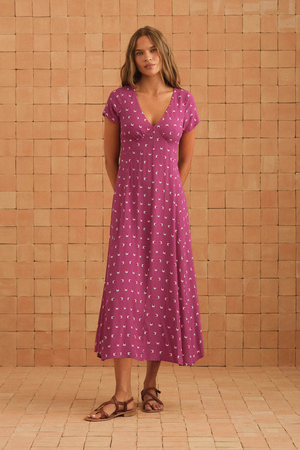 Elani Dress In Tamarillo