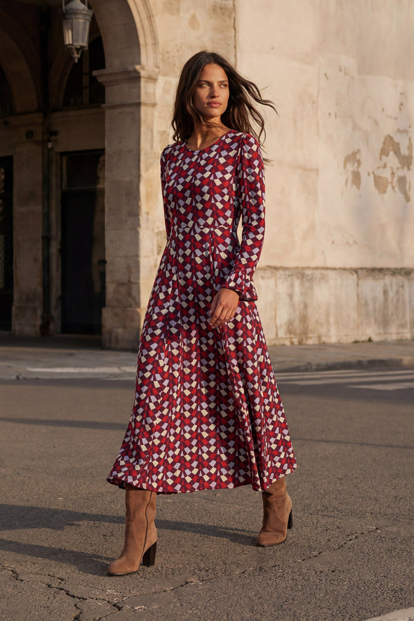 Elodie Dress In Paprika Spice