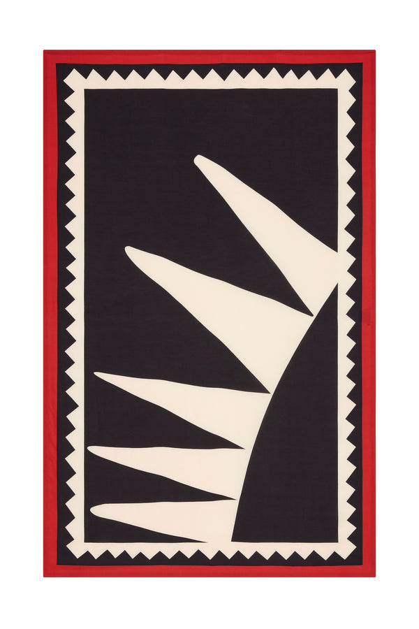 Sarong In Noir Palm