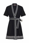 Momo Wrap Dress In Nero
