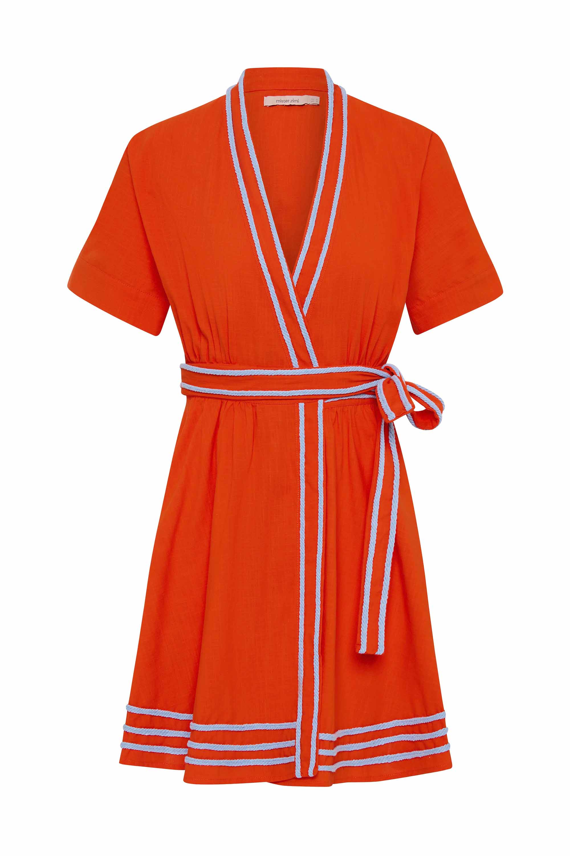 Momo Wrap Dress In Spritz – Mister Zimi