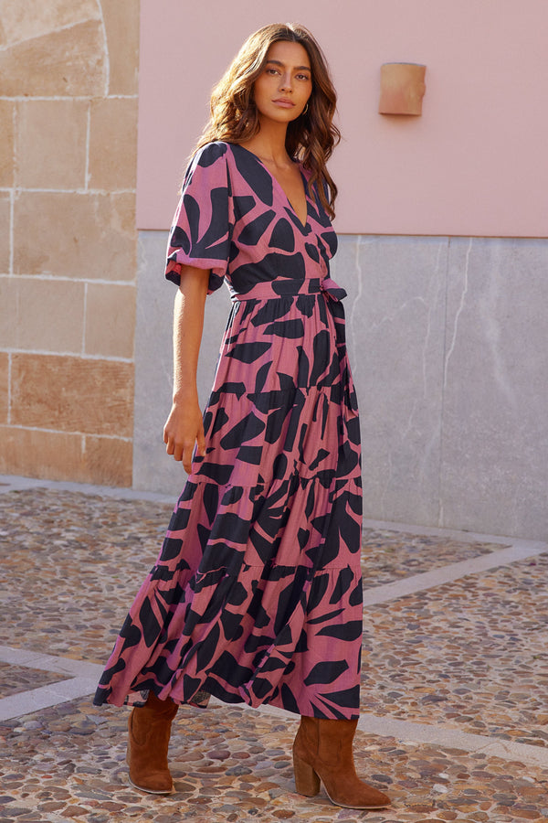 Bee Maxi Dress In Protea