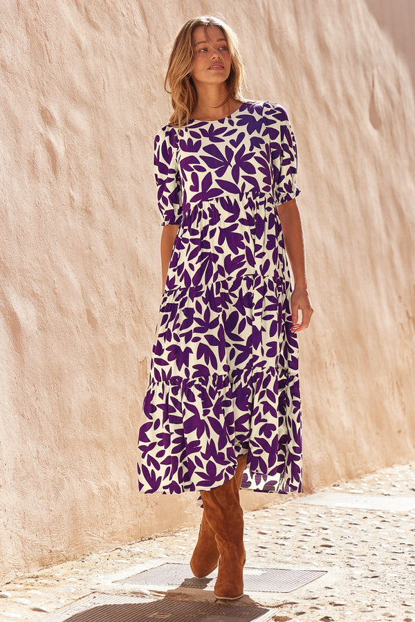 Lottie Dress In Grape Leaf