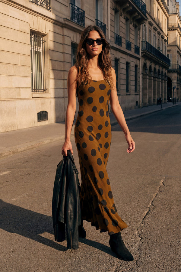 Gia Dress In Ginger Spot