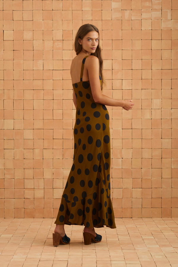 Gia Dress In Ginger Spot