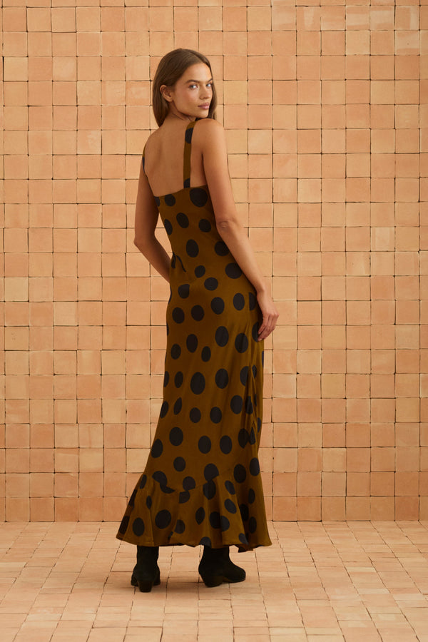 Gia Dress In Ginger Spot