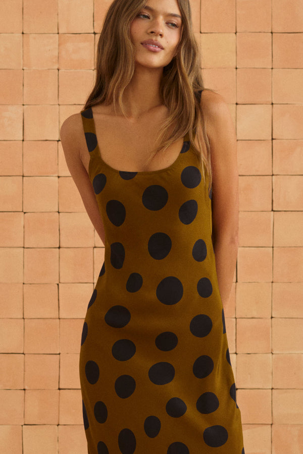 Gia Dress In Ginger Spot