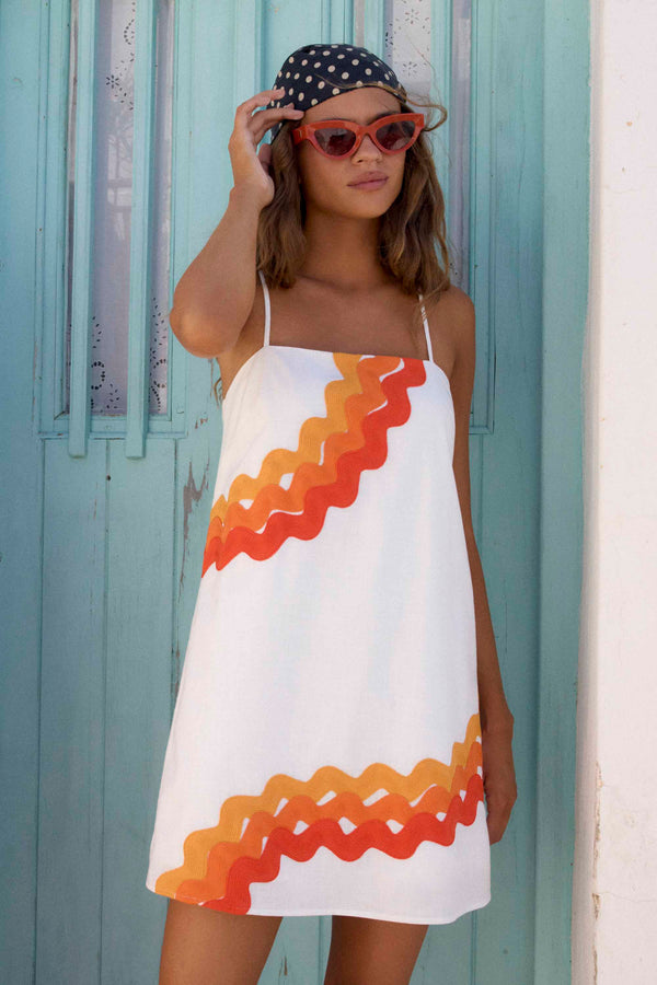 Clara Dress In Sunburst Ric Rac