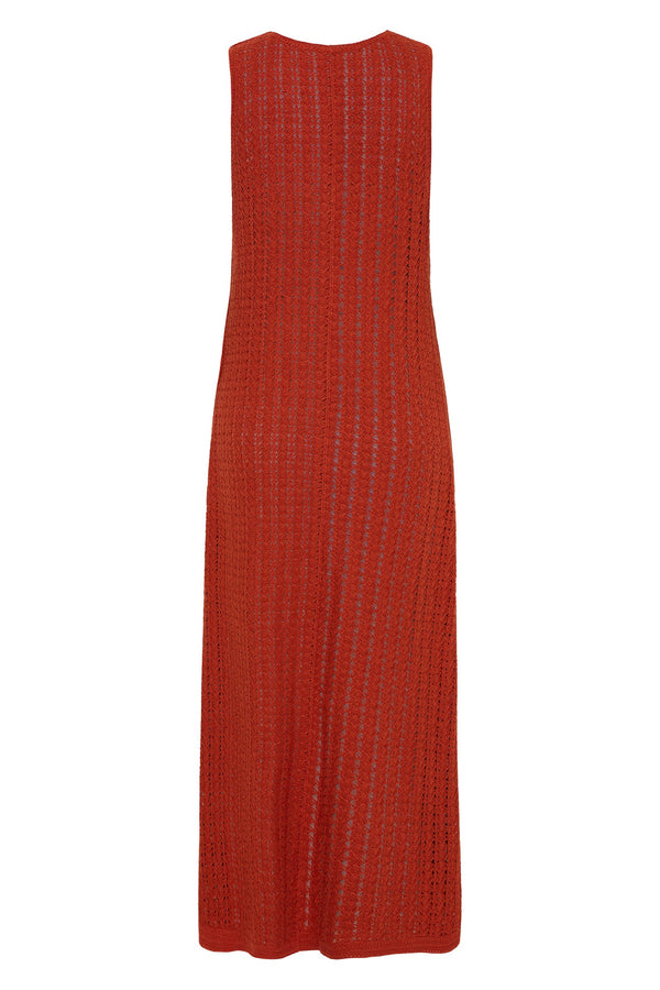 Goldy Dress In Rust