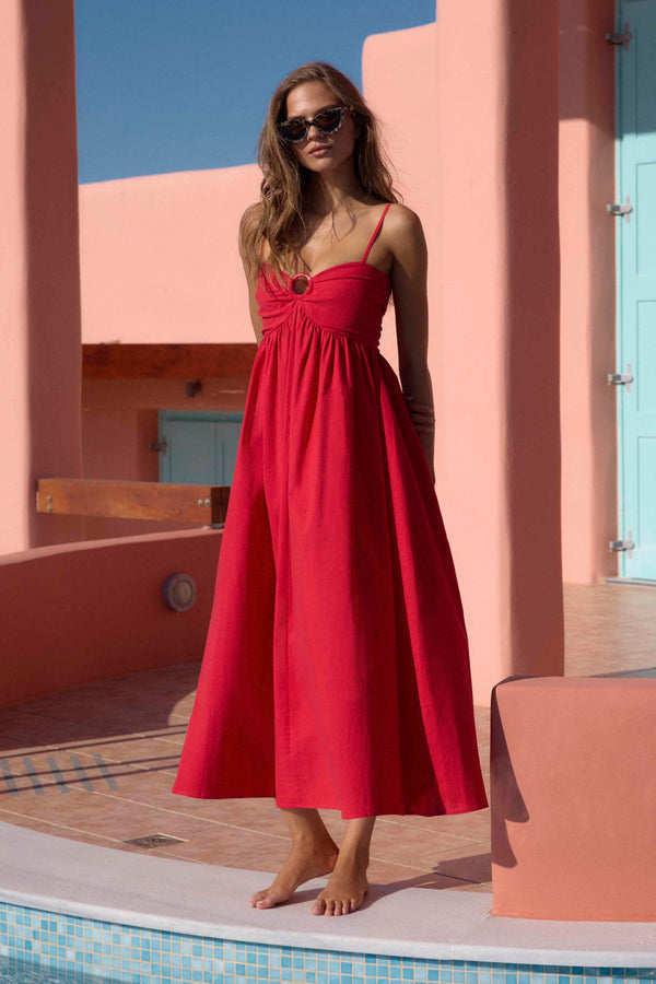 Hula Dress In Poppy