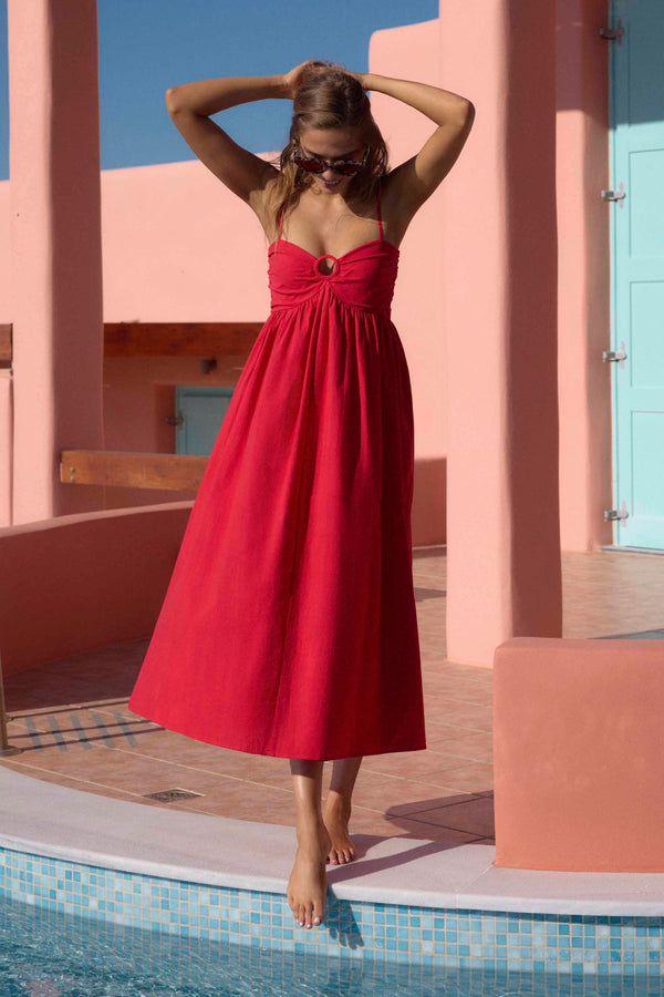 Hula Dress In Poppy