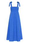 Iris Tie Dress In Caribbean Blue