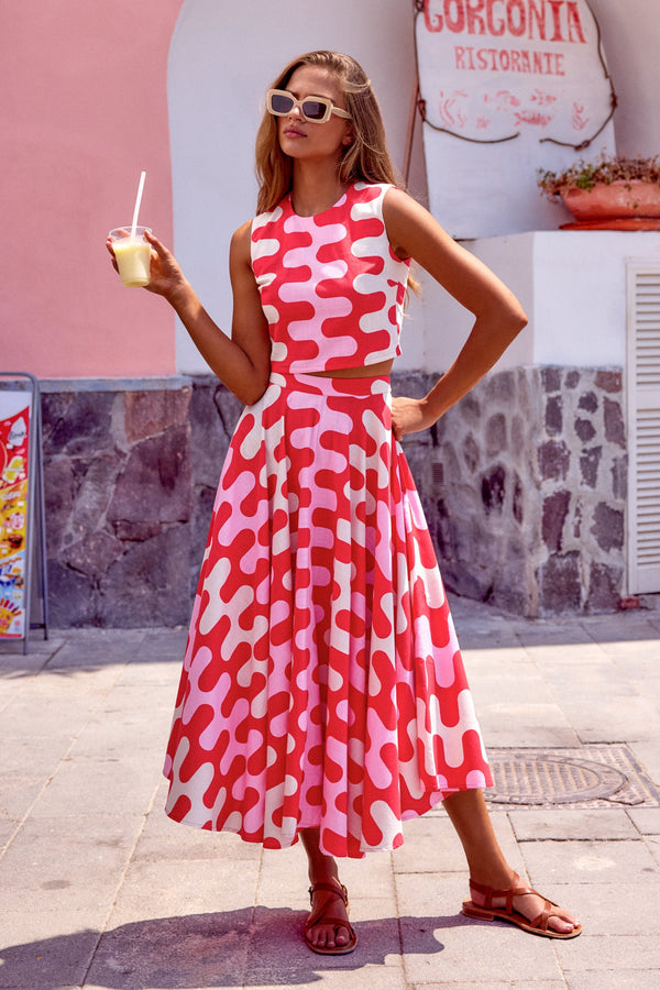 Betty Skirt In Strawberries and Cream