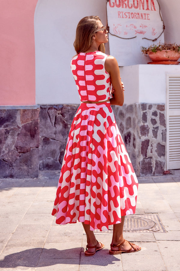 Betty Skirt In Strawberries and Cream