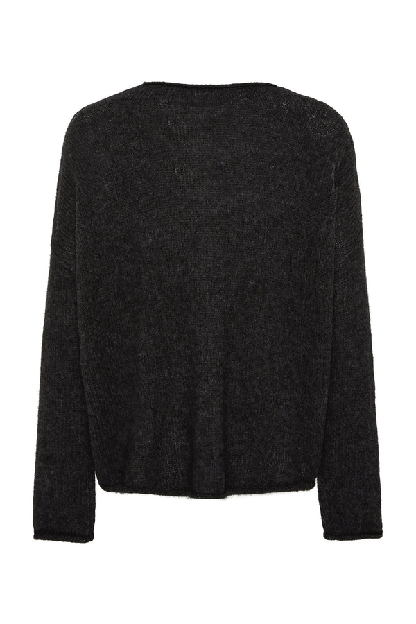 Jaz Knit Jumper In Charcoal