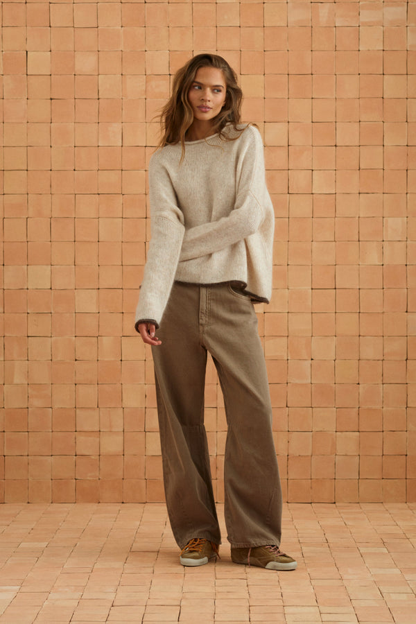 Jaz Knit Jumper In Macadamia
