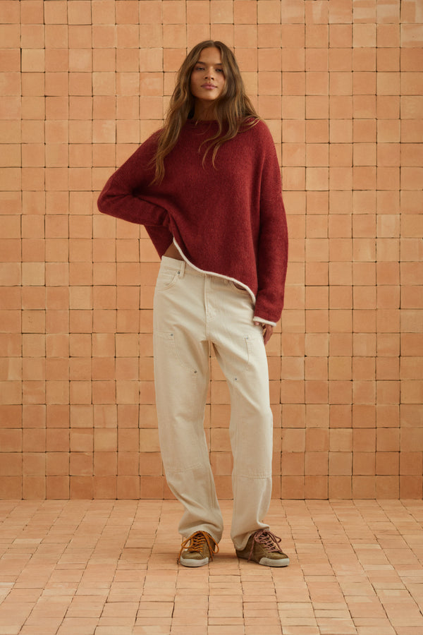 Boyfriend Jeans In Cream