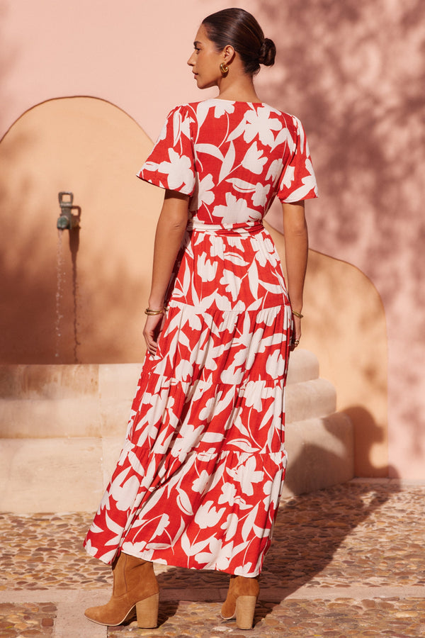 Cassia Maxi Dress In Valencia