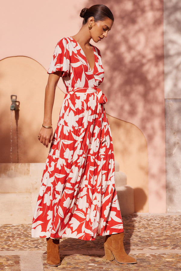 Cassia Maxi Dress In Valencia