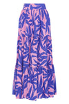 Lila Maxi Skirt In Blue Palms