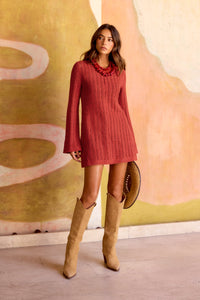 Lowen Dress In Rust