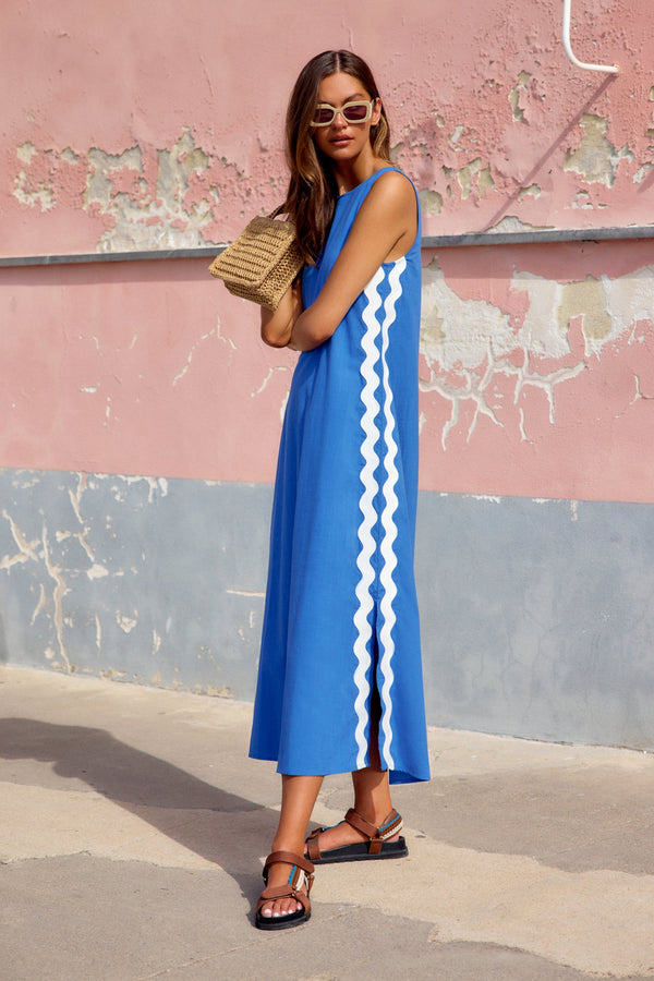 Margot Dress In Caribbean Ric Rac