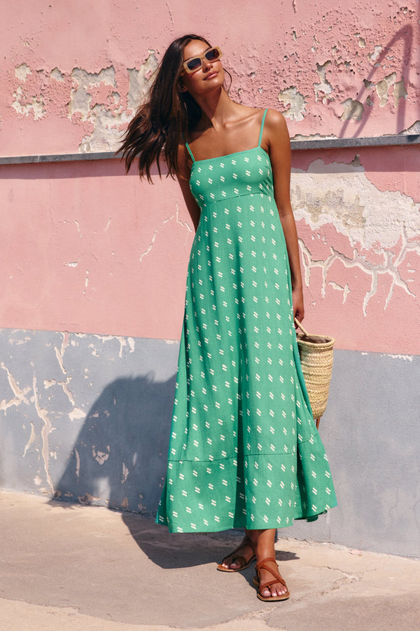 Meadow Dress In Pistachio