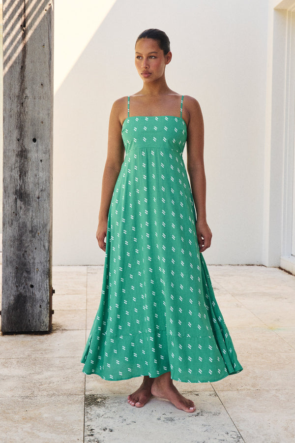 Meadow Dress In Pistachio