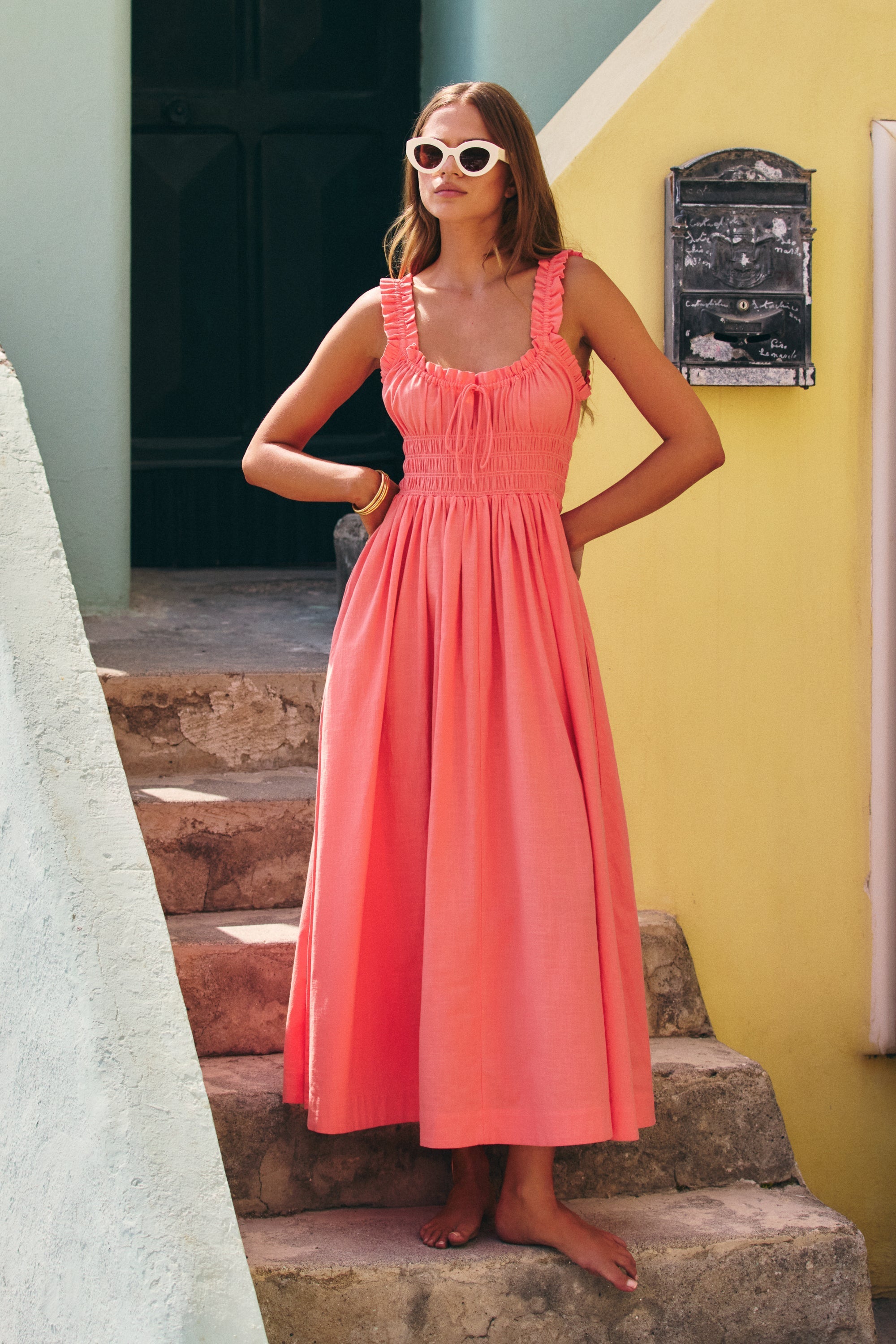 Molly Dress In Peach 16 AU / 12 US
