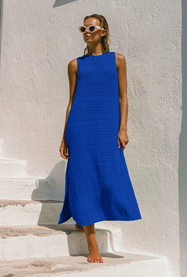 Paloma Dress In Cobalt