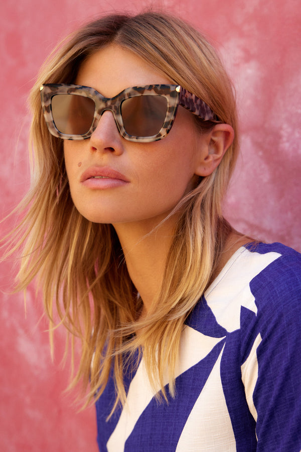 Fonda Sunglasses In Milky Tort