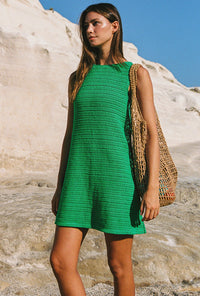 Poolside Micro Mini Dress In Apple