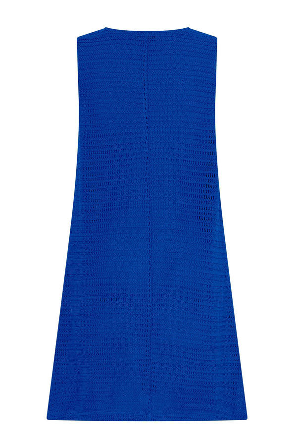 Poolside Micro Mini Dress In Cobalt