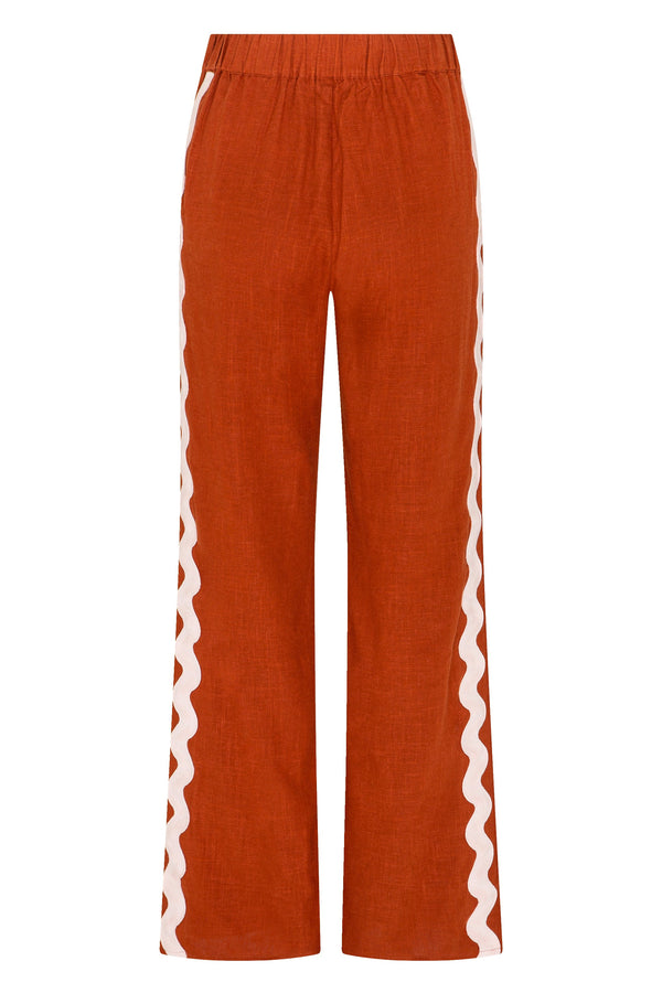 Mimi Pants In Copper Ric Rac