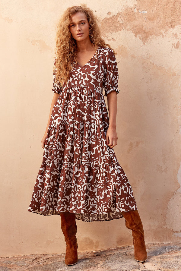 Mae Dress In Cinnamon