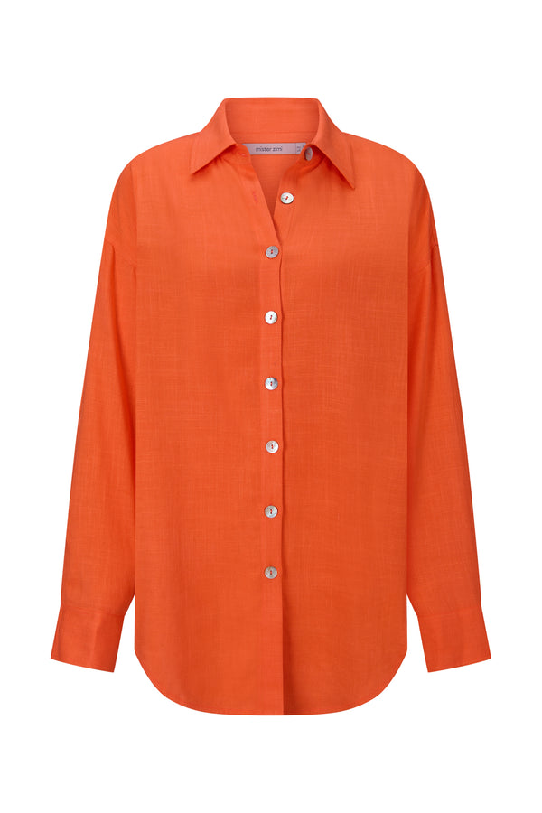 Resort Shirt In Tangerine