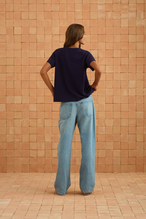 Sage Tee In Navy