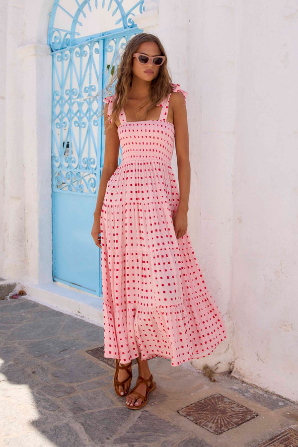 Savannah Tie Dress In Sunrise