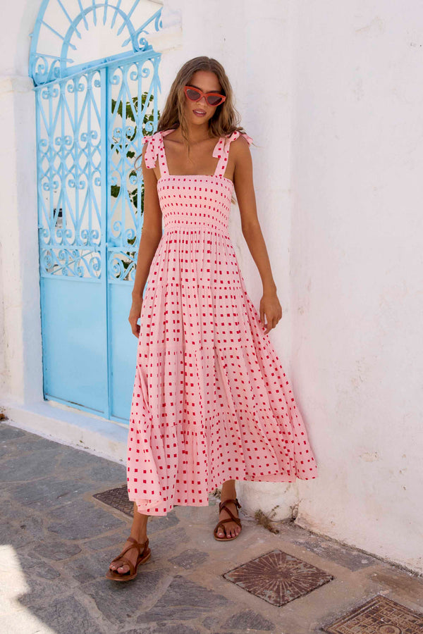 Savannah Tie Dress In Sunrise