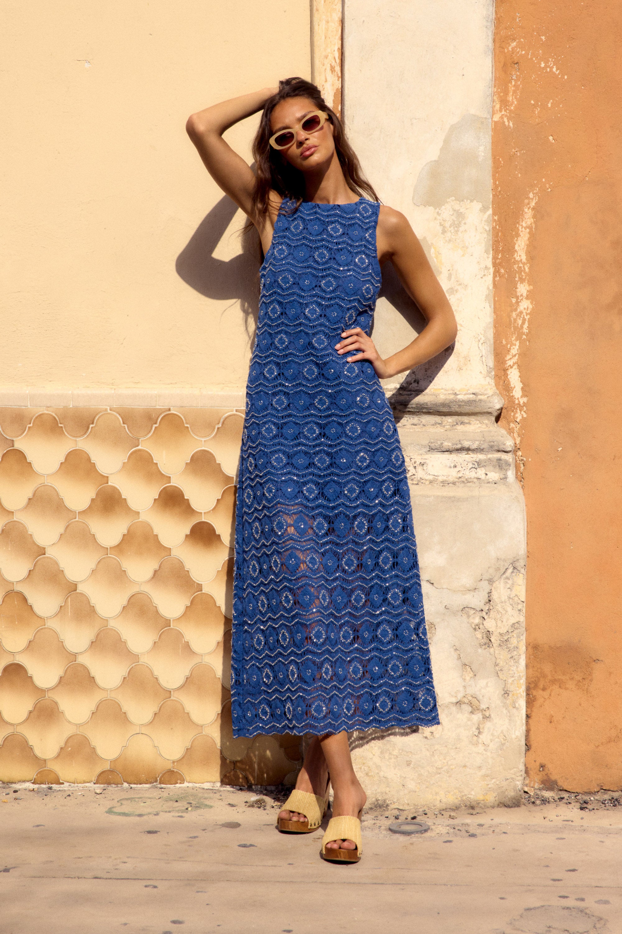 Vinnie Dress In Beaded Crochet – Mister Zimi