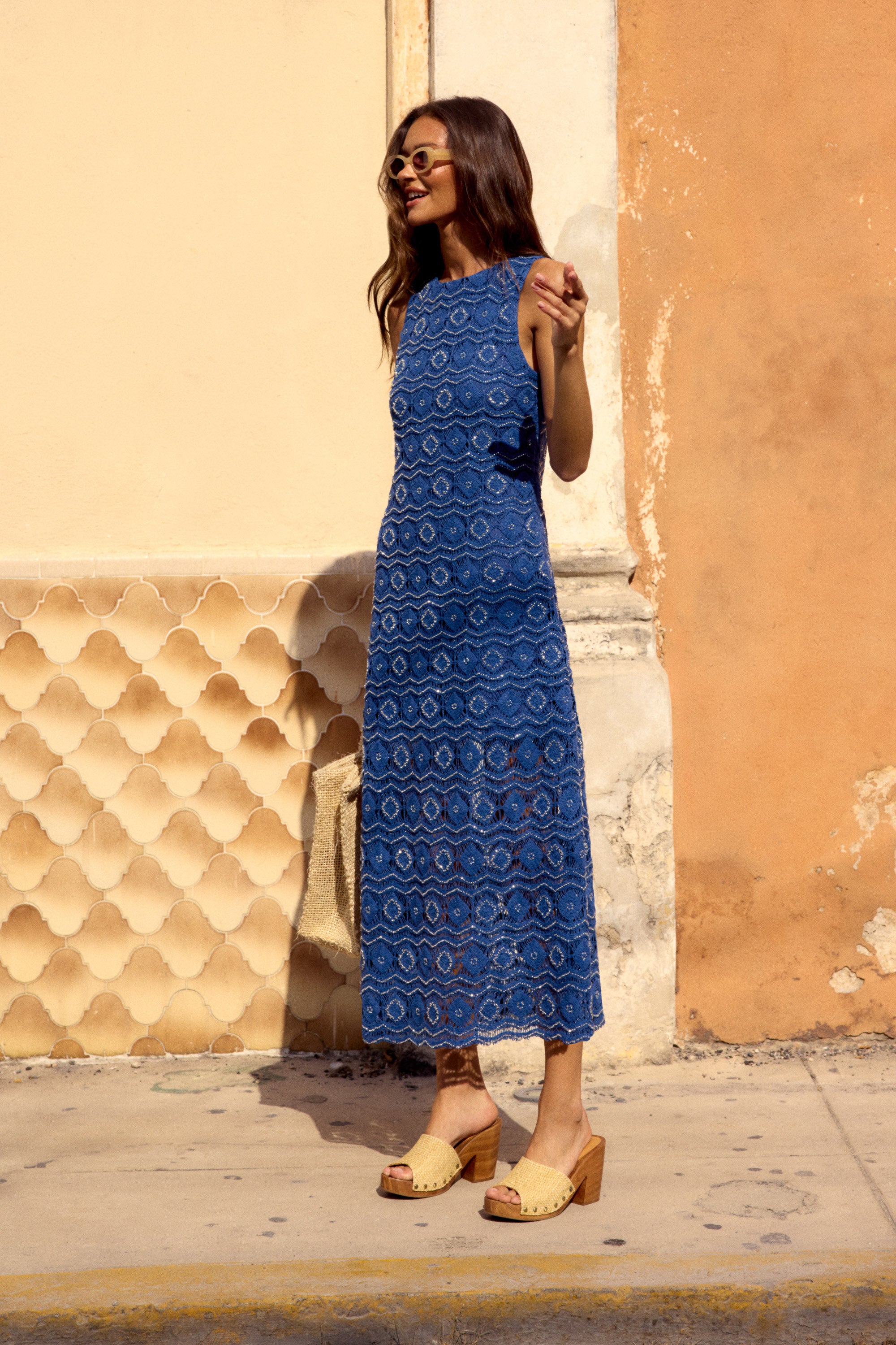 Vinnie Dress In Beaded Crochet – Mister Zimi