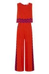 Charlie Jumpsuit In Rhubarb Ric Rac - Pre Order