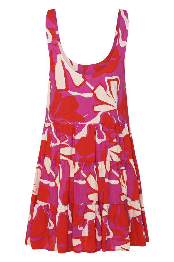 Winifred Mini Dress In Berry Lotus
