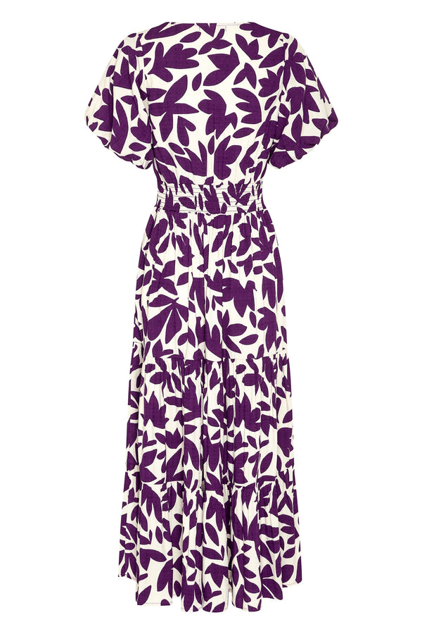 Autumn Indigo Dress In Grape Leaf