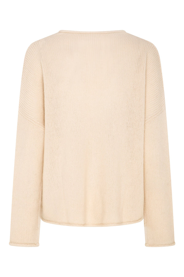 Jaz Knit Jumper In Creme